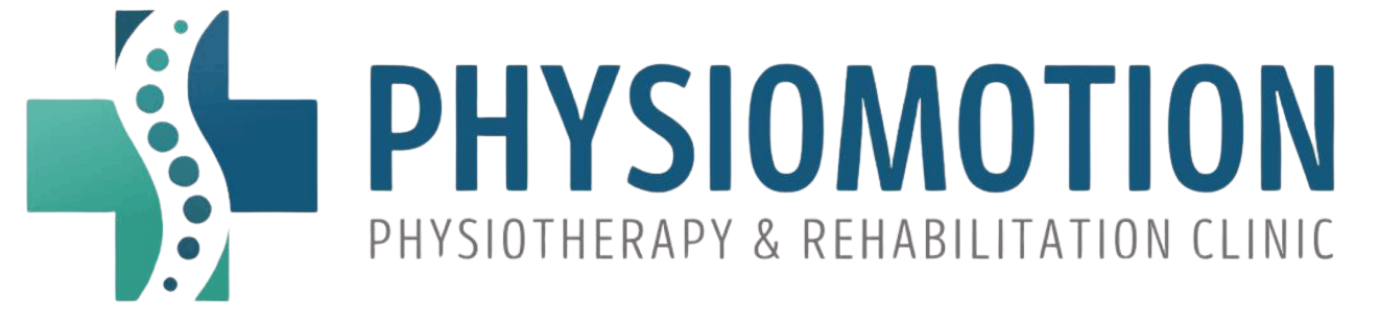 Official logo of PHYSIOMOTION Physiotherapy and Rehabilitation Clinic in Faridabad.