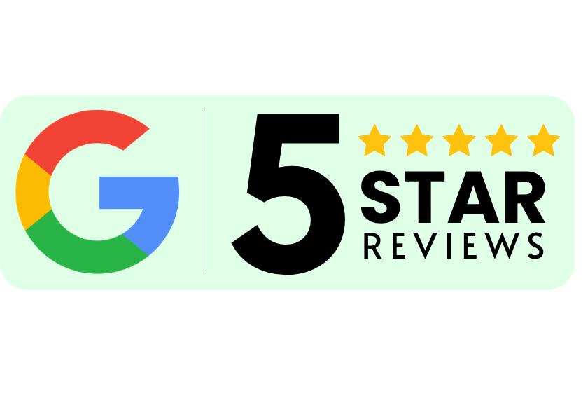 Google five star reviews badge.
